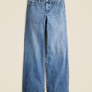 J. Crew Studded Lower Rise Jeans
